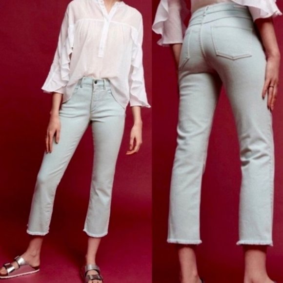 Pilcro & the Letterpress Crop Mint Jeans